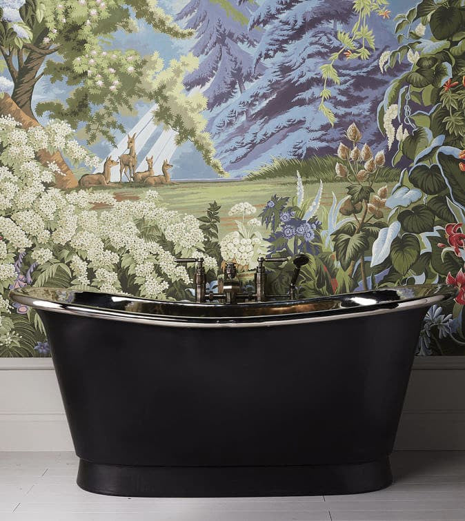 The Tyne Copper Bath With Nickel Interior Painted Exterior